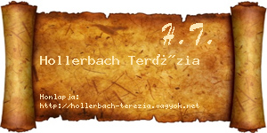 Hollerbach Terézia névjegykártya